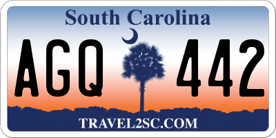 SC license plate AGQ442