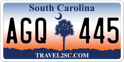 SC license plate AGQ445