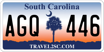 SC license plate AGQ446