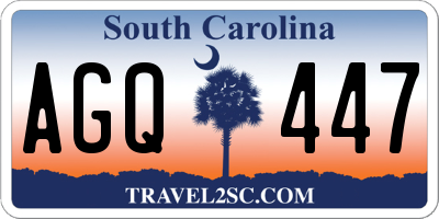 SC license plate AGQ447