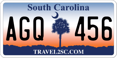 SC license plate AGQ456