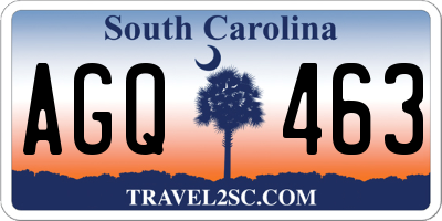 SC license plate AGQ463