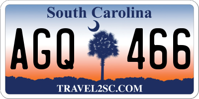 SC license plate AGQ466