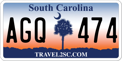SC license plate AGQ474