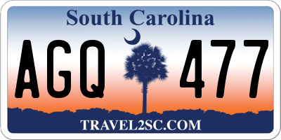 SC license plate AGQ477