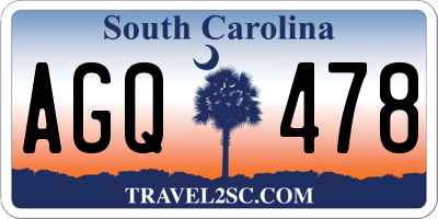 SC license plate AGQ478