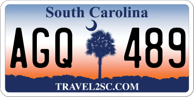 SC license plate AGQ489