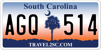 SC license plate AGQ514