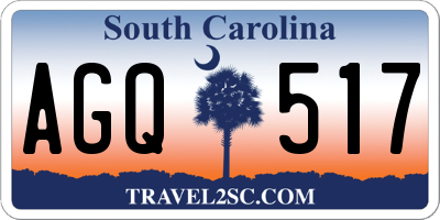 SC license plate AGQ517