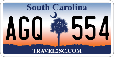 SC license plate AGQ554