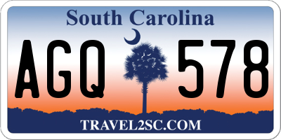 SC license plate AGQ578