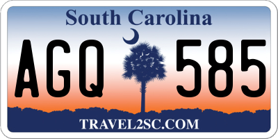 SC license plate AGQ585