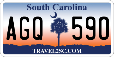 SC license plate AGQ590