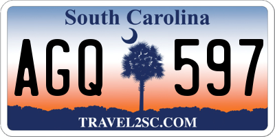 SC license plate AGQ597