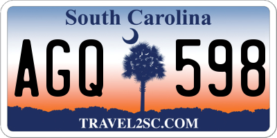 SC license plate AGQ598
