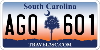 SC license plate AGQ601