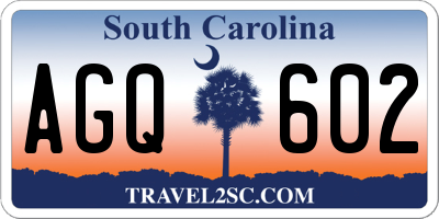 SC license plate AGQ602