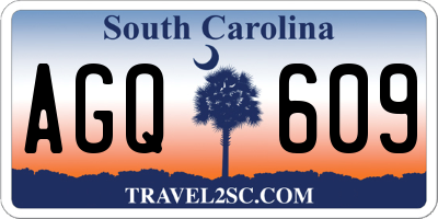 SC license plate AGQ609