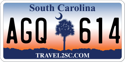 SC license plate AGQ614