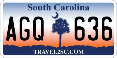 SC license plate AGQ636