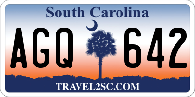 SC license plate AGQ642
