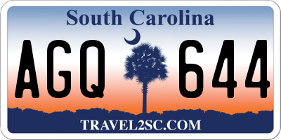 SC license plate AGQ644