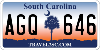 SC license plate AGQ646