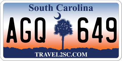 SC license plate AGQ649