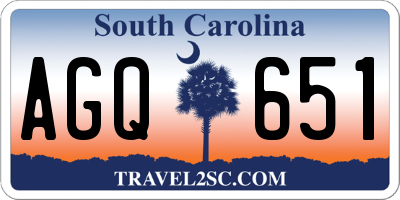 SC license plate AGQ651