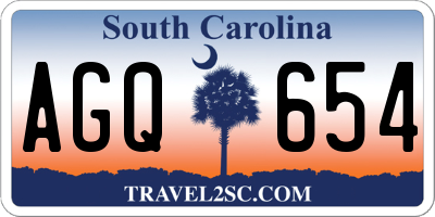 SC license plate AGQ654