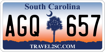SC license plate AGQ657