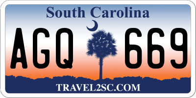 SC license plate AGQ669