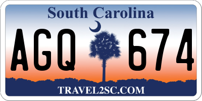 SC license plate AGQ674