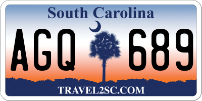 SC license plate AGQ689