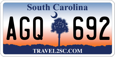 SC license plate AGQ692