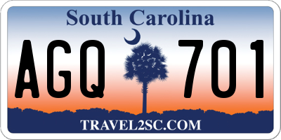 SC license plate AGQ701