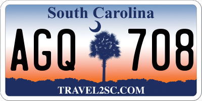 SC license plate AGQ708