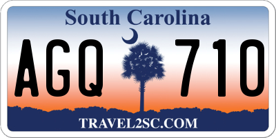 SC license plate AGQ710