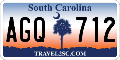 SC license plate AGQ712