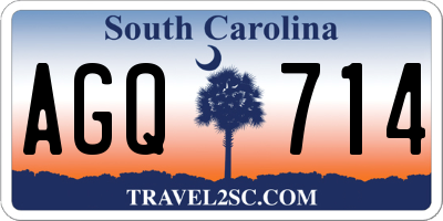 SC license plate AGQ714