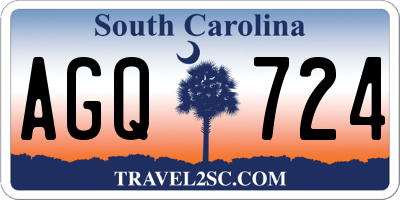 SC license plate AGQ724
