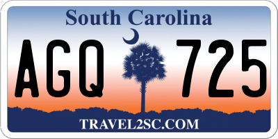 SC license plate AGQ725
