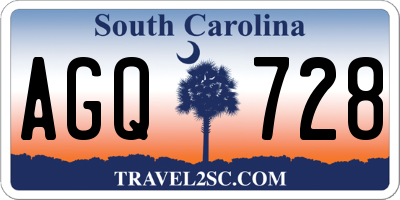 SC license plate AGQ728