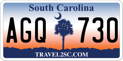 SC license plate AGQ730
