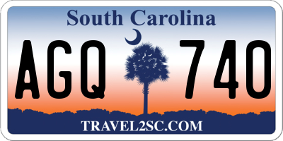SC license plate AGQ740