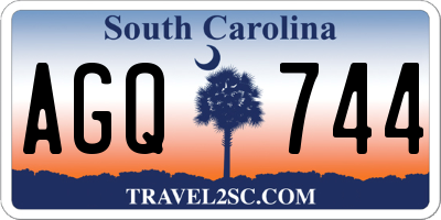 SC license plate AGQ744