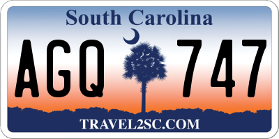 SC license plate AGQ747