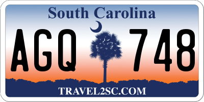 SC license plate AGQ748