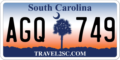 SC license plate AGQ749