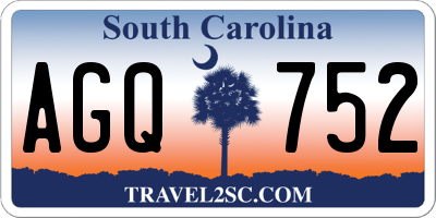 SC license plate AGQ752